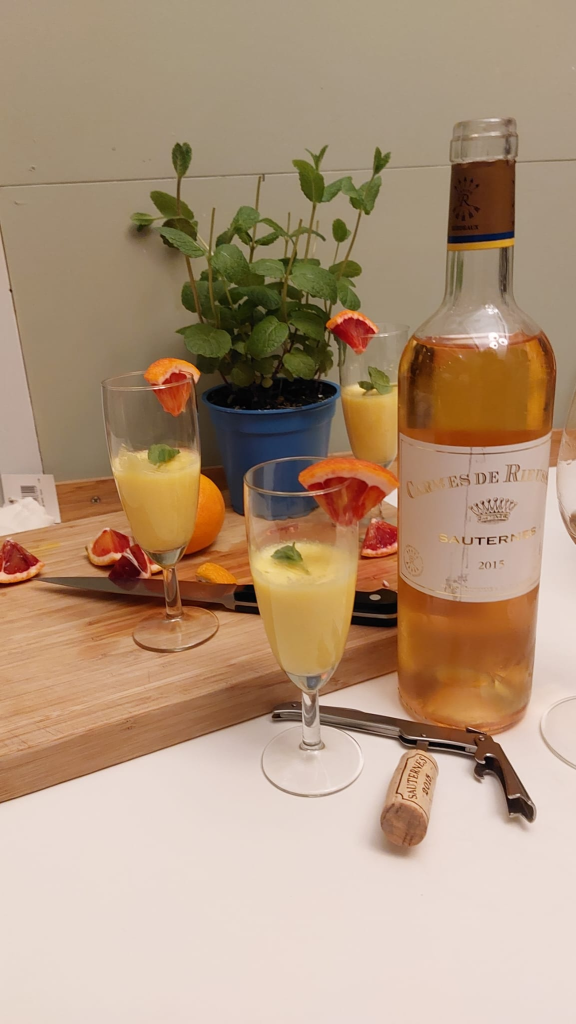 Sauternes, Carmes de Rieussec 2015 en orangewhip